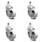 Service Caster 5 Inch Semi Steel Swivel 10mm Threaded Stem Caster Set with Brake SCC SCC-TS20S514-SSS-TLB-M1015-4 - alternate 1